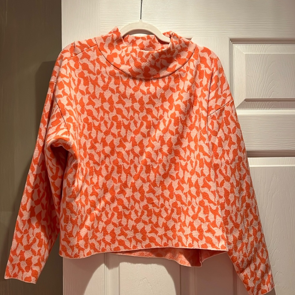 Anthropologie Orange and Pink Sweater